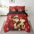thumbnail image 2 of Manfei Santa Claus 7-Piece Twin Bedding Sets,Merry Christmas Bedding Comforter Set,Festival Theme Breathable Sheet Sets,Breathable Xmas Home Decor,Reversible, 2 of 8