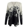 thumbnail image 4 of Aloohaidyvio Tops and Blouses ,Women Casual Tops Long Sleeve Buttons Slim Blouse T-Shirt, 4 of 5