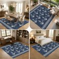 thumbnail image 5 of Area Rugs 5'x7', Navy Blue Anchor Carpet Runner Indoor Outdoor Rugs Home Decor Aesthetic, Nautical Summer Beach Coastal Non Slip Mats Washable Accent Rug for Living Room Bedroom, 5 of 8