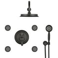thumbnail image 6 of DUOSONG Single-Handle 4-Spray Patterns Bathroom Rain Shower Faucet With Body Jet Handshower In Matte Black (Valve Included) Matte Black brass Bath & Faucets Freestanding Tub Faucets, 6 of 17