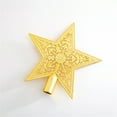 thumbnail image 3 of Adornos navideños Dainzusyful, adornos navideños rojos Anker de 5.9 pulgadas, estrella plana para árbol, decoración navideña dorada, estrella brillante para la copa del árbol, decoración para el hogar, 3 of 8