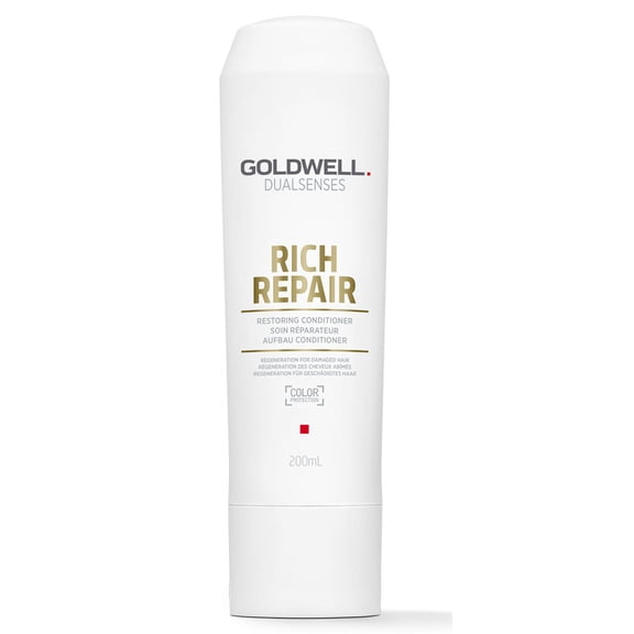 10.1 oz , Goldwell Dualsenses Rich Repair Restoring Conditioner hair beauty, Pack of 1 w/ Sleekshop Pink Comb