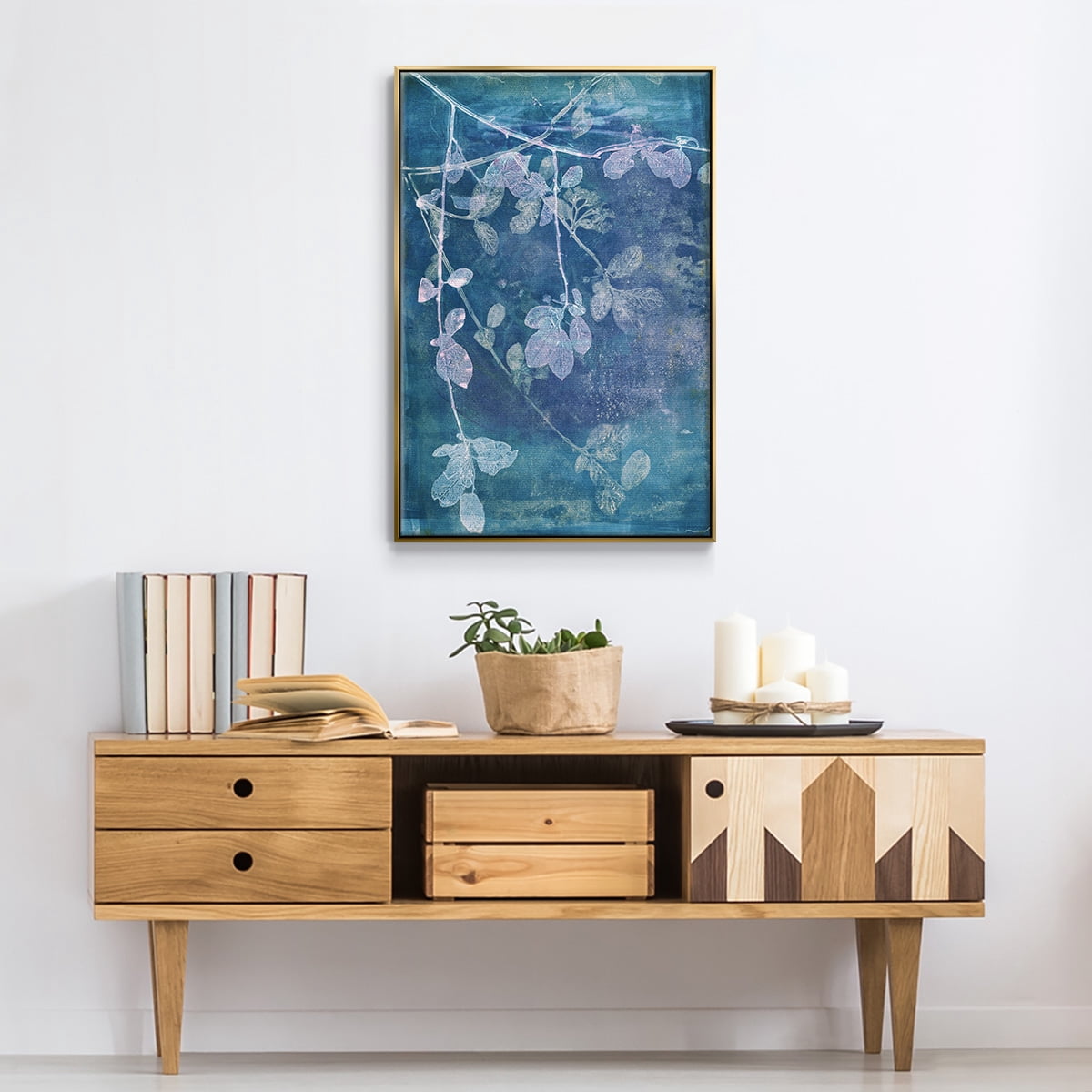 Branching Out VII Framed Premium Gallery Wrapped Canvas - Ready to Hang - 25 x 37 - Gold Floating Frame