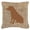 Brown, variant on Boykin Spaniel Burlap and Orange Indoor & Outdoor Decorative Fabric Pillow - 18 x 18 in.