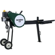 Highly Efficient Portable Electric Log Splitter with Double Flywheel - 12 Ton 2HP 16A Horizontal Firewood Splitting Machine by XNGGNG