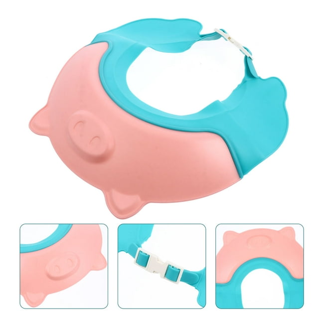 WRITWAA 1Pcs Hair Washing Cap Baby Shower Cap Pink for Bath Comfort and Protection