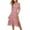 Watermelon Red, variant on Summer Dresses 2023 Fashion Women Summer Casual Print Dress V-Neck Short Sleeve Loose Dress Date Night Dress on Clearance