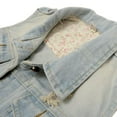 thumbnail image 3 of Jxximdong Casual Vests for Women, Denim Jean Vest Classic Junior Button Up Cropped Distressed Sleeveless Jean Jacket, Women's Coats Blue, 3 of 4
