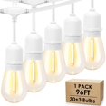 thumbnail image 1 of Cadena de luces Mlambert para exteriores, cable blanco, 29 m, 30+3 LED, 1 of 9