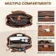 thumbnail image 4 of Bolsa de mano para portátil LOVEVOOK, piel impermeable, 15.6 pulgadas, marrón, 4 of 6