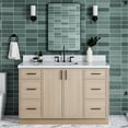 thumbnail image 2 of Ariel K55CWRVOWHT Kelly 54" Free Standing Single Basin Vanity Set - White, 2 of 7