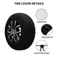 thumbnail image 2 of Susaid Christmas Snowflakes Print Tire Covers,Waterproof Anti-UV Snow Sun Rain Tire Covers for RV,Truck, SUV, Trailer, Camper-15 inch, 2 of 6