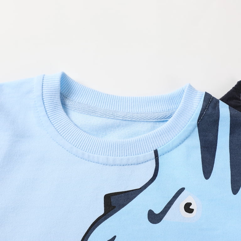 HILEELANG Toddler Boys Dinosaur Sweatshirt & Jogger Set photo 8