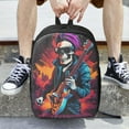 thumbnail image 6 of Disketp Rock Skull Singer School Backpack, Lightweight Basic Middle School Bookbags 17 Inch Casual Daypack for Student College, Travel or Outdoor, 6 of 6