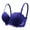 Blue, variant on Womens Summer Bra,Plus Size Bra for Womens,Woman's Solid Color Lace Thin Style Ventilate Back Buckle Bra Steel Rim