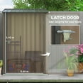 thumbnail image 4 of Outsunny Metal Outdoor Storage Shed with Lockable Doors, 3.3' x 3.4', Brown, 4 of 9