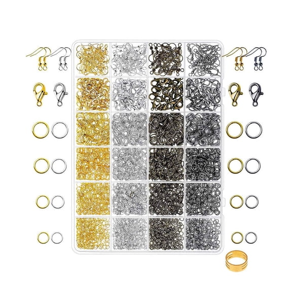 OUNONA 3200pcs Lobster Clasp Hooks 4-8mm Jewelry Findings for Beading, Bracelet, Necklace, Earring Making Accessories