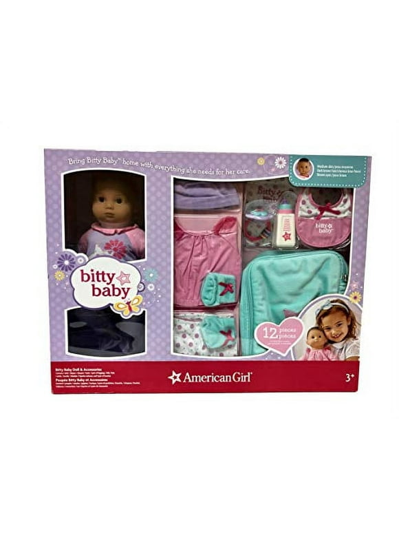 American Girl Bitty Baby Doll BB5 with 12 Piece Green Accessory Set