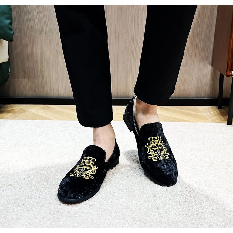 Men's Velvet Loafers | Slip-On Penny Loafers For Weddings & Formal Wear | Luxury Casual Dress Shoes 3 thumbnail image