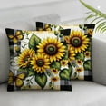 thumbnail image 2 of Sunflower Pillow Covers Set of 2 Yellow Floral Butterfly Spring Summer Buffalo Plaid Outdoor Decorative Throw Pillows Farmhouse Pillowcases Linen Cushion Case Decor for HomeMultiple specifications, 2 of 6