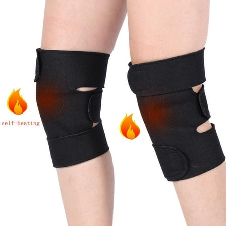 1 Pair Tourmaline Self-heating Magnetic Therapy Knee Protective Belt Arthritis Brace