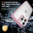 thumbnail image 5 of for iPhone 16 Pro Max Case Clear, [Wireless Charging][Anti-Yellowing][Military-Grade Protection] Hybrid Clear Back Shockproof Slim Magnetic Phone Case for iPhone 16 Pro Max,Pink, 5 of 7
