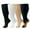 02-Black/White/Black, variant on 4 Pairs Wide Calf Compression Socks For Women And Men,Plus Size Knee High Support Stockings For Circulation,Nurses,Travel,Running