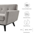 thumbnail image 3 of Armchair Accent Chair, Grey Gray, Fabric, Modern Contemporary, Mid Century Living Hotel Lounge Cafe Lobby, 3 of 8