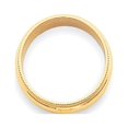thumbnail image 3 of Auriga 10k Yellow Gold 3mm Milgrain Half Round Wedding Band for Women Size- 9, 3 of 6