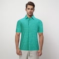 thumbnail image 1 of Men's Shirt Button Short Sleeve Casual Solid Top for Everyday Everyday Weekend Wear Lightweight Breathable Summer, 1 of 3