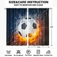 thumbnail image 2 of Cool Soccer Bedroom Window Curtains More Thick And Blockout,Football Sports Theme Living Room Decor Drapes,Fire Ice Water Ball Girls Blackout 2 Panel Set,Rod Pocket 41" Wx63 L, 2 of 6