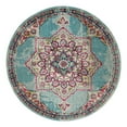 thumbnail image 3 of Unique Loom Medici Collection Area Rug - Valencia (6' 1" Round Light Blue/Beige), 3 of 7