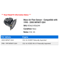 thumbnail image 2 of Mass Air Flow Sensor - Compatible with 1998 - 2000 INFINITI QX4 1999, 2 of 2