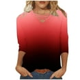 thumbnail image 2 of Taylonsss Women's Fashion Casual V-neck 3/4 Sleeve Top, 2 of 5