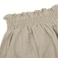 thumbnail image 4 of JIAYUE Women's Shorts Casual Loose Fit Everyday Wear Comfortable Relaxed Solid Color Lace Hem Elastic Waist For Spring Summer Autumn Trendy Female Bottoms, 4 of 6