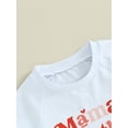 thumbnail image 6 of Bslissey 6M 12M 18M 24M 3T Toddler Baby Girls Shorts Set Short Sleeve Letter Print T-shirt with Elastic Waist Pockets Shorts 2Pcs Outfits Infant Summer Casual Clothes, 6 of 10
