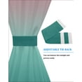 thumbnail image 4 of Ombre Green Pink Blackout Curtains, French Door Curtains for Door Window, Colorful Painting Privacy Drapery for Patio/Sidelight Doors, 1 Panel with Tieback, 54 x 40 Inches, 4 of 6