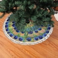 thumbnail image 2 of Falda para árbol de Navidad FREEHOTU, círculo de plumas de pavo real, 30 cm, 2 of 4