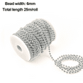 thumbnail image 2 of Pearl Beads Garland Spool Rope Half Round Pearl Bead Trim Spool Cotton Line Chain String for Wedding Christmas Party Decoration DIY Crafts - silver, 2 of 5