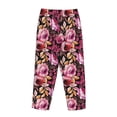 thumbnail image 5 of Naloa Rose Flowers Print Women’s Ultra-Soft Comfy Pajama Lounge Pants with Pockets & Drawstring, 5 of 8