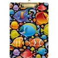 thumbnail image 1 of FMSHPON Tropical Fish Sea Clipboard Hardboard Wood Nursing Clip Board and Pull for Standard A4 Letter 13x9 inches, 1 of 7