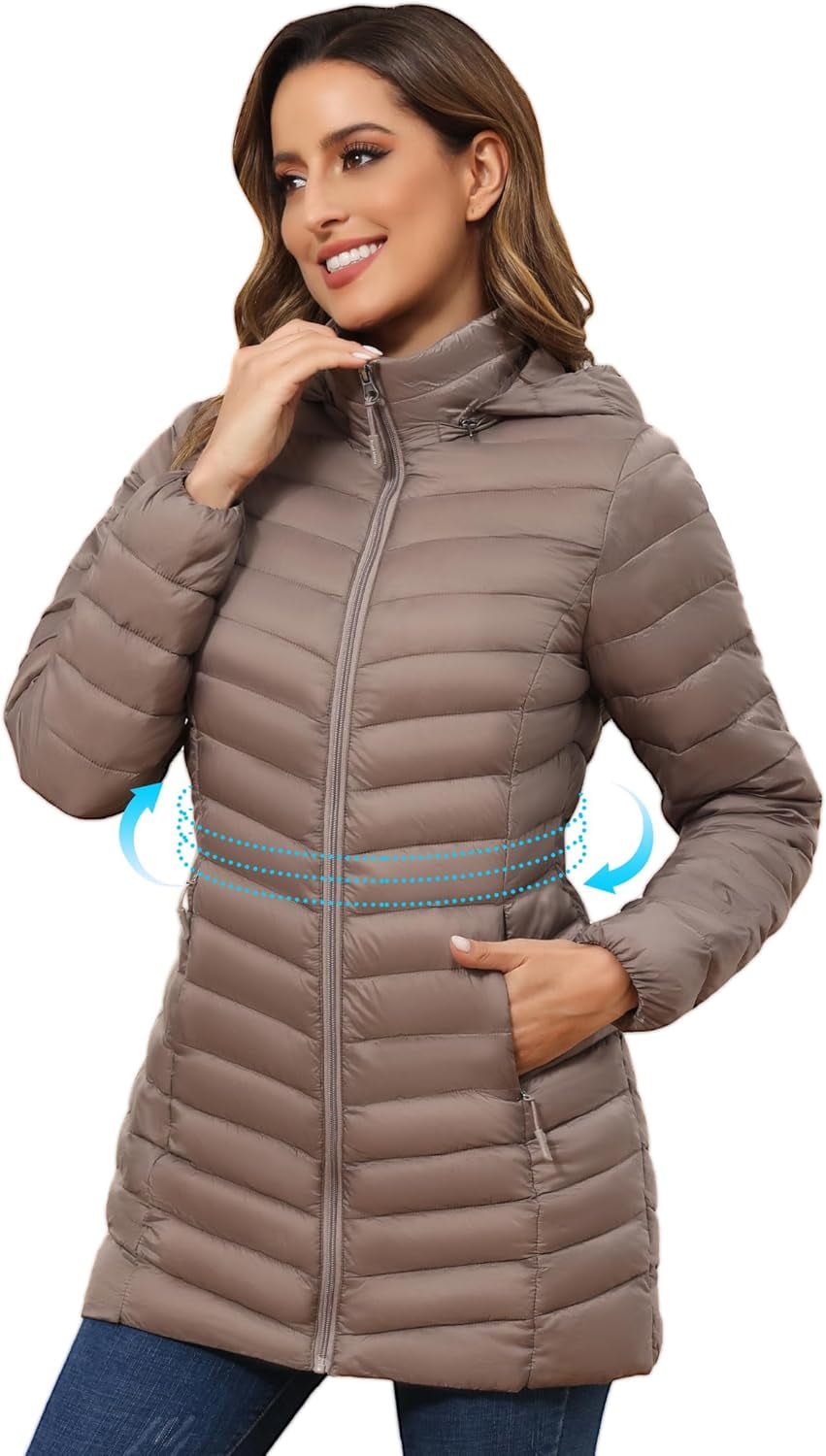 Time And Tru Women's Puffer Coat With Hood