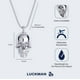 thumbnail image 5 of Collar Hombre Calavera Acero Inoxidable LUCKMAN Troy Plateado UNITALLA, 5 of 6