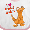 thumbnail image 4 of Inktastic I Love Crested Geckos Boys or Girls Baby Bib, 4 of 4