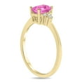 thumbnail image 2 of SZUL Women's Pink Topaz and Diamond Regal Ring in 10K Yellow Gold, 2 of 6