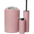 thumbnail image 4 of 6x 6 Piece Bathroom Accessory Set, Toilet Brush, Waste Bin, Soap Dish, Brush Holder Soap Dispenser, Rinse Cup, Pink, 4 of 5