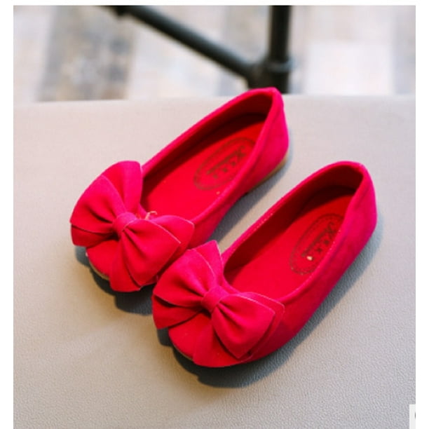 Girl Children Toddler Kids Flower Shoes Princess BowKnot Dress