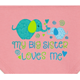 thumbnail image 3 of Inktastic My Big Sister Loves Me Cute Elephants Baby Bandana Bib, 3 of 4