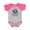 Baseball Heather and Hot Pink, variant on My Great Aunt Loves Me Nephew Bear Boys Baby Bodysuit