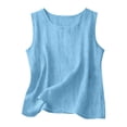 thumbnail image 6 of Linen Tank Tops for Girls Casual Loose Camisole Sleeveless Gauze Shirts Plus Size Boho Spring Summer 2026 Clothing, 6 of 6